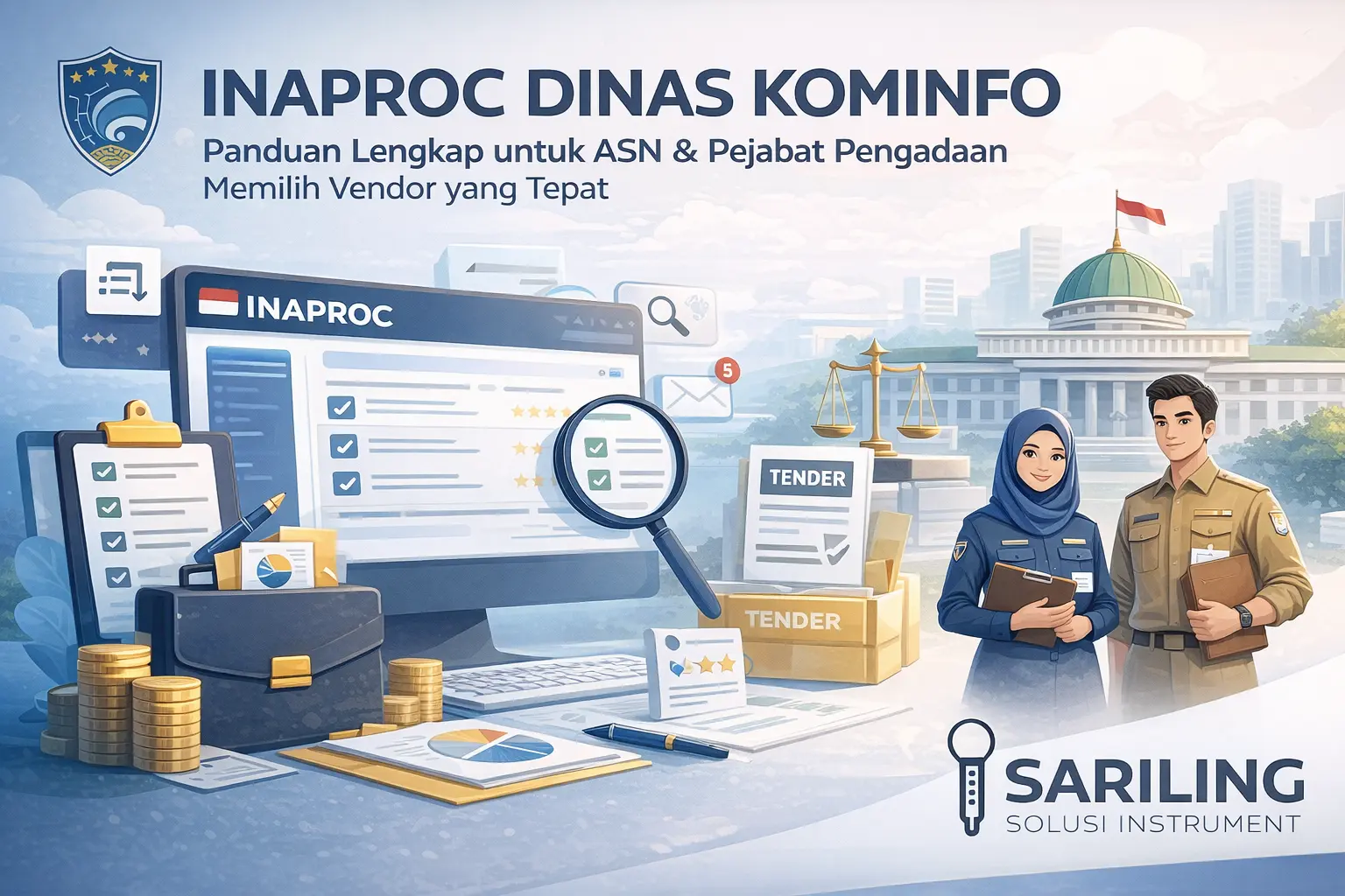 Ilustrasi pengadaan melalui INAPROC Dinas Kominfo untuk memilih vendor penyedia pemerintah yang tepat