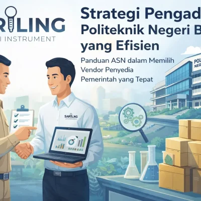 Ilustrasi strategi pengadaan Politeknik Negeri Batam yang efisien bersama vendor penyedia pemerintah Sariling Instrument