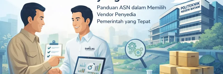 Ilustrasi strategi pengadaan Politeknik Negeri Batam yang efisien bersama vendor penyedia pemerintah Sariling Instrument